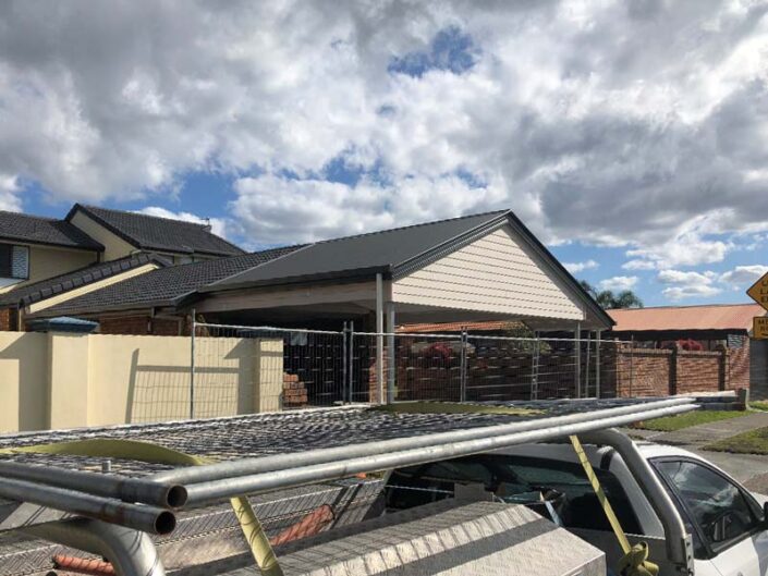 Carport extension - progress shot. Gold Coast, Coastal Modern Builders